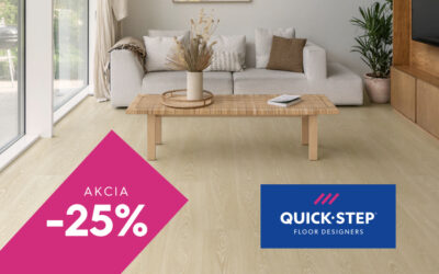 Výpredaj laminátových podláh QuickStep so zľavou 25%